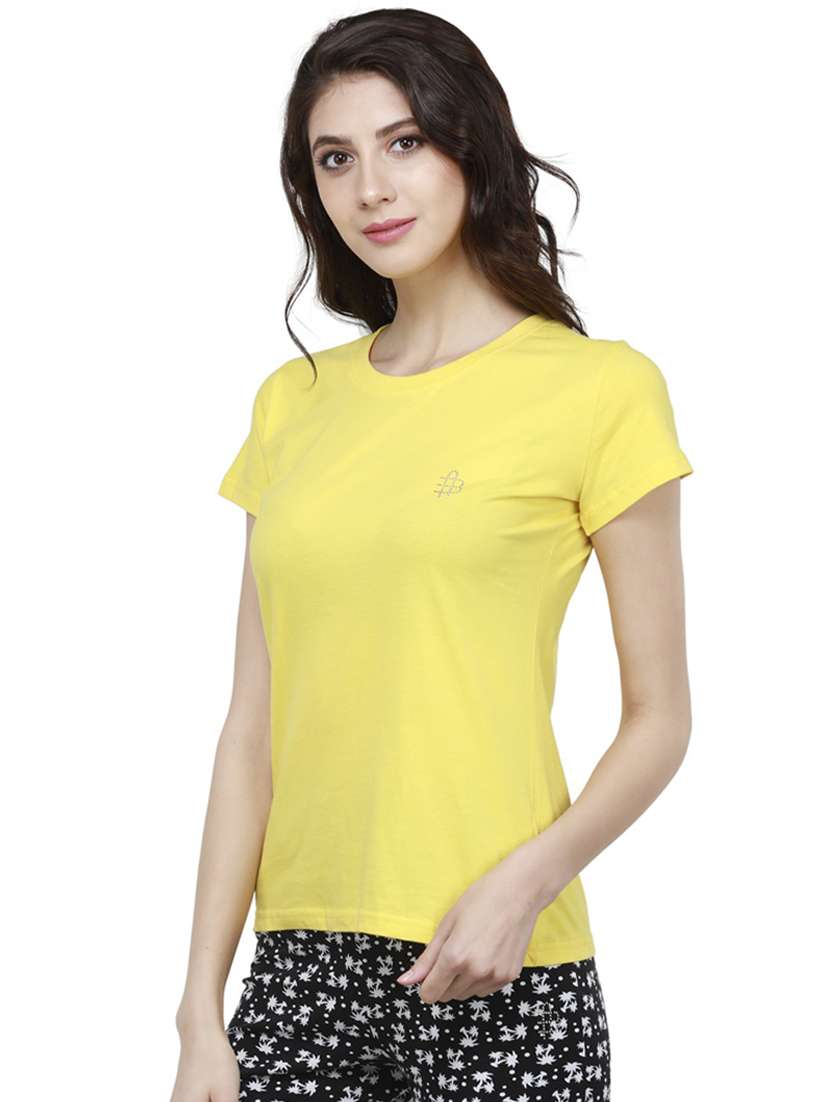 women's plain round neck t-shirt - 20469711 - Standard Image - 2