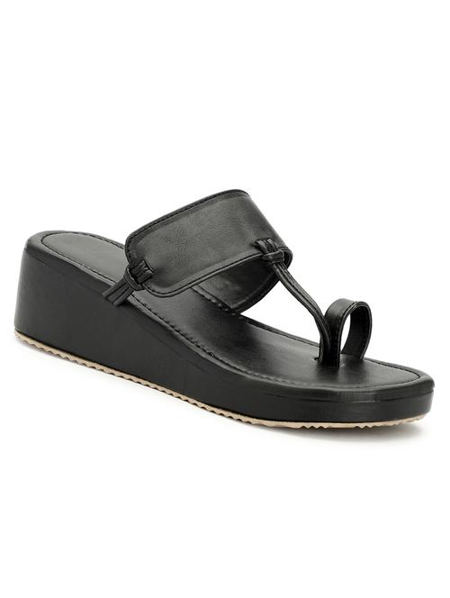 women's black platform sandal - 20470421 - Standard Image - 0