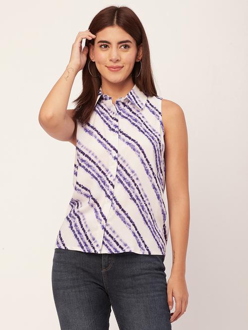 optic white tie & dye regular shirt - 20473217 - Standard Image - 0