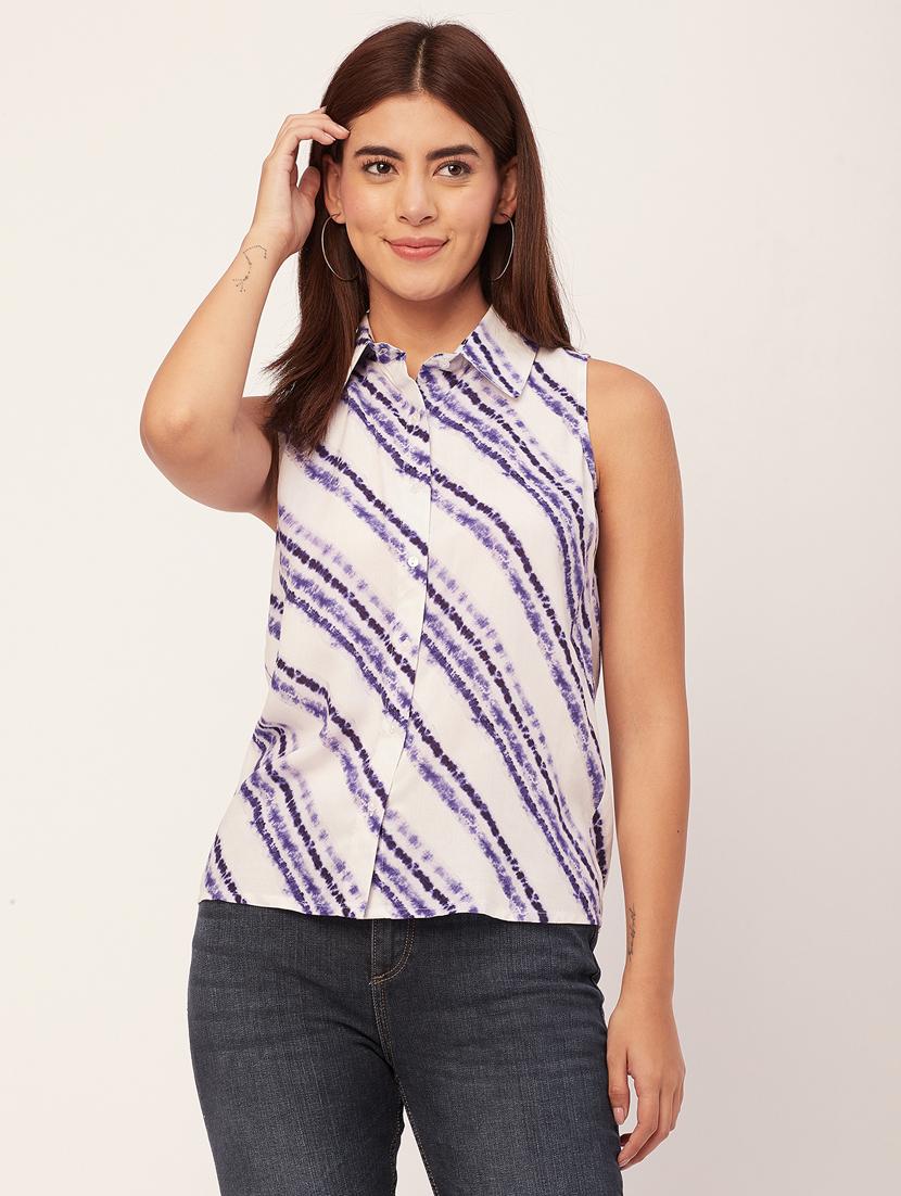 optic white tie & dye regular shirt - 20473217 - Zoom Image - 0