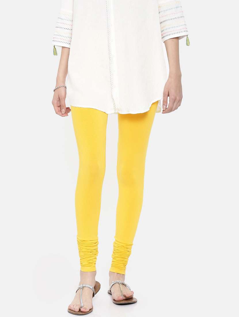 yellow solid full length legging - 20473561 - Zoom Image - 0