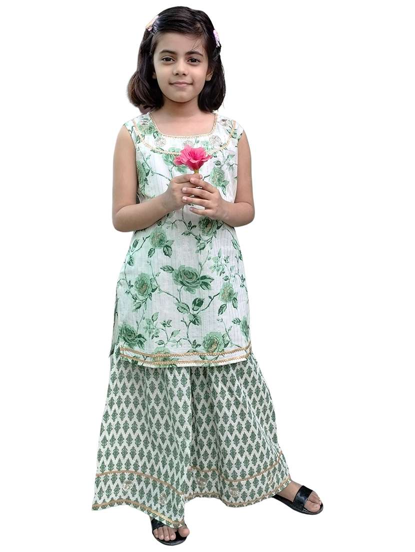 girls printed suit set