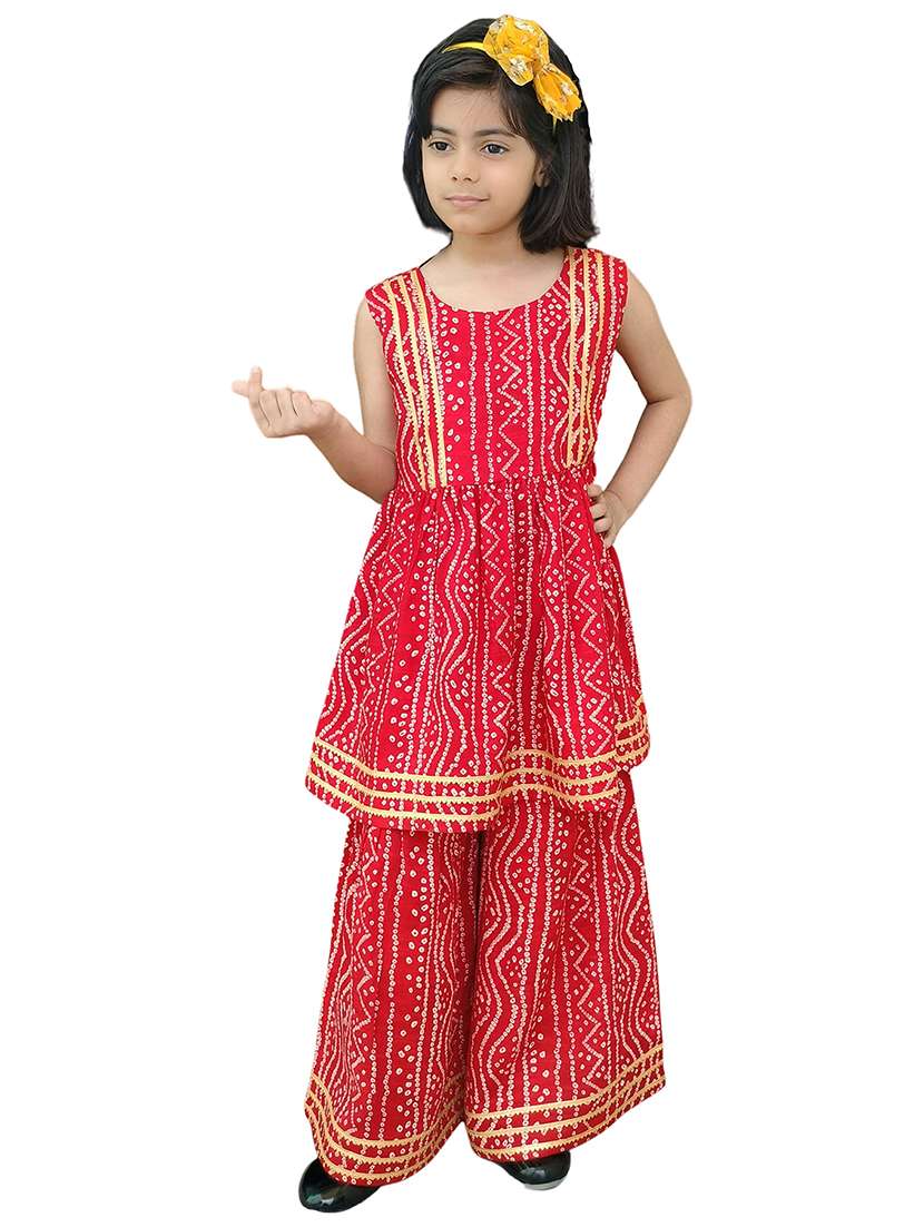 girls printed suit set