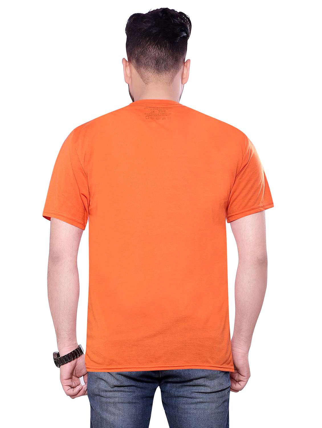 men orange cotton regular t-shirt - 20474105 -  Standard Image - 2