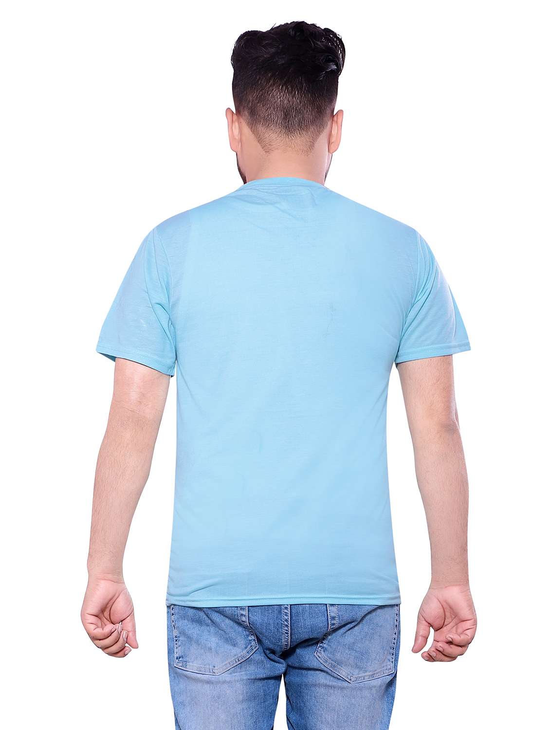 men blue cotton regular t-shirt - 20474110 -  Standard Image - 2