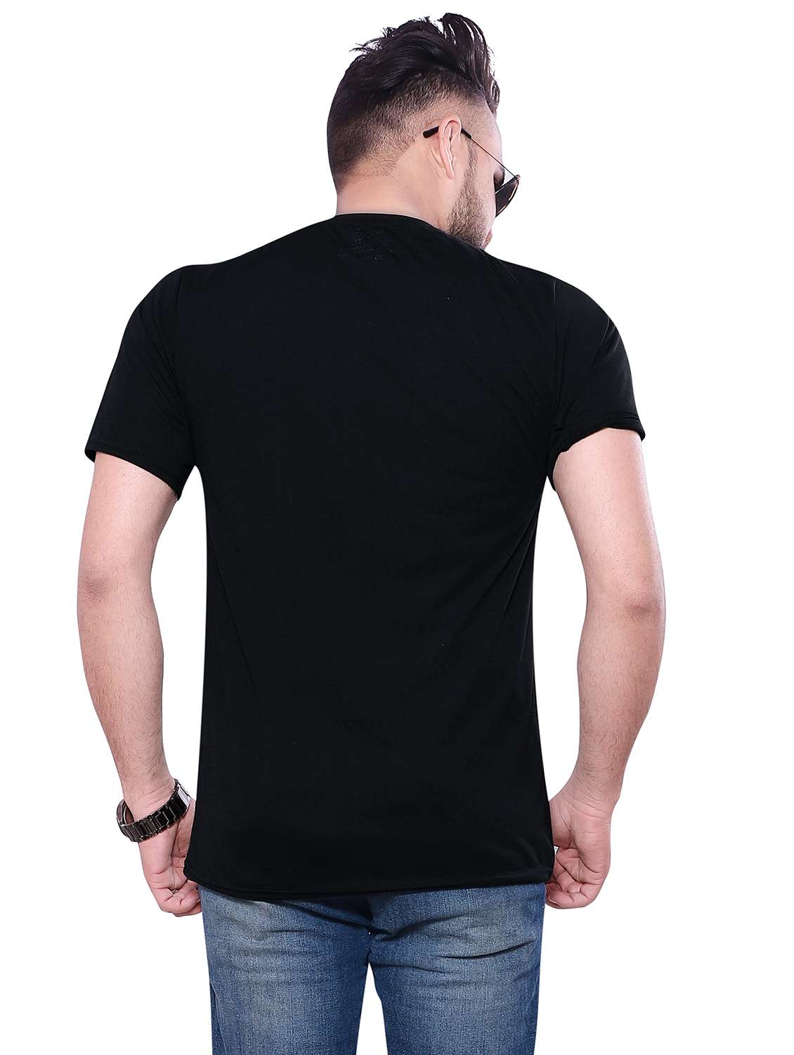 men black cotton regular t-shirt - 20474113 -  Standard Image - 2