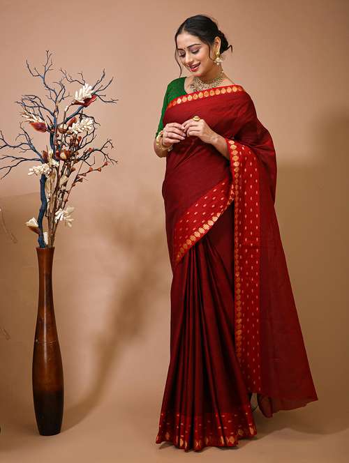women's bordered royal blue colored saree - 20474351 -  Standard Image - 0