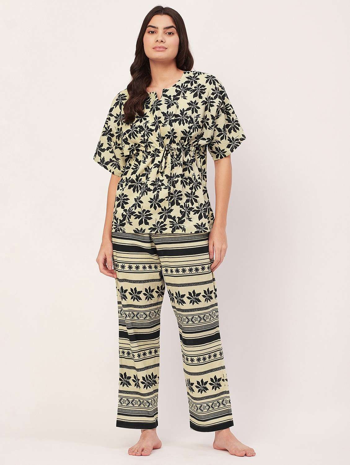 lemon sherbet printed pyjama nightwear set