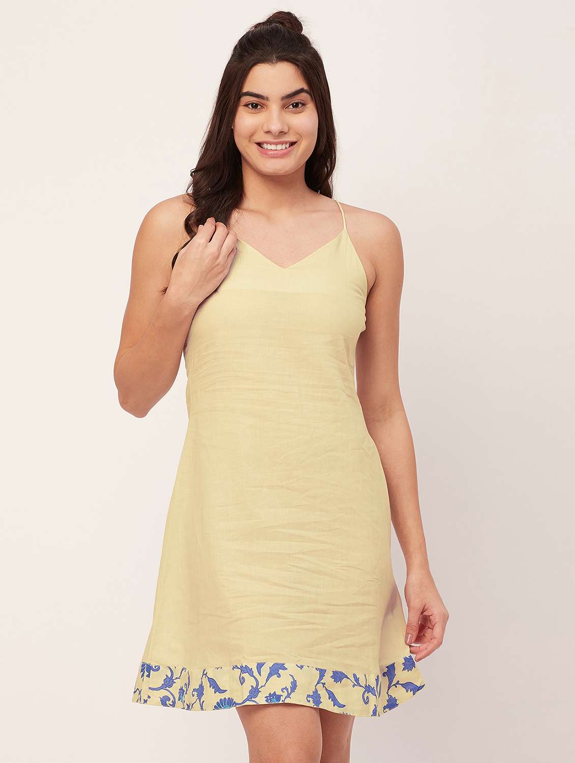 lemon sherbet floral print sleepshirt with shrug - 20476008 -  Standard Image - 2