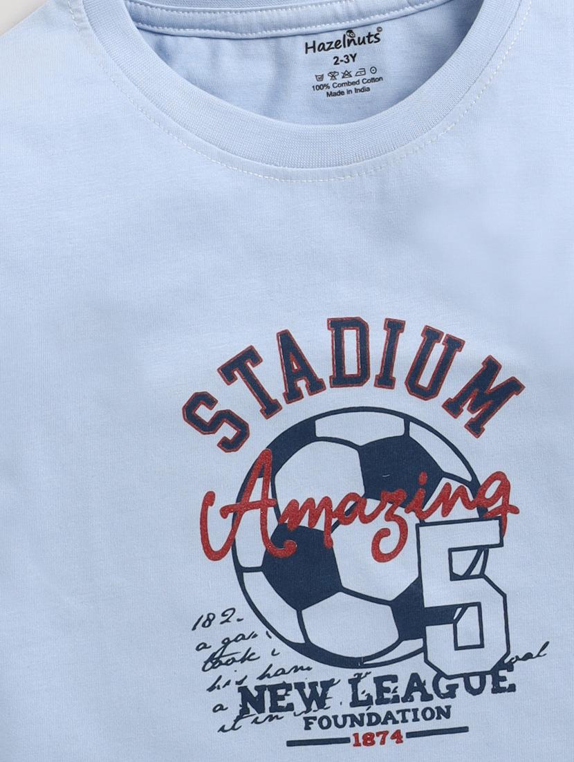 boys round neck typographic printed t-shirt - 20476132 - Standard Image - 2