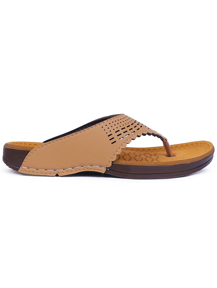women beige cut work flats - 20476186 - Standard Image - 2