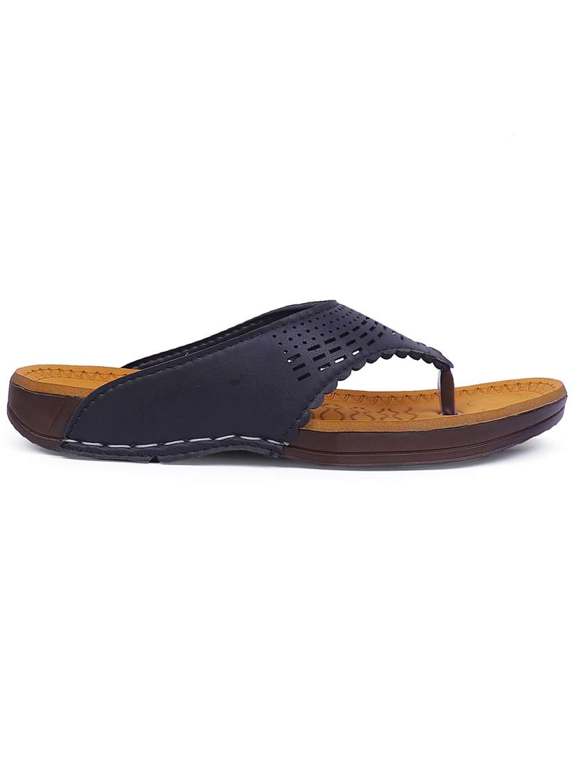 women black cut work flats - 20476188 - Standard Image - 2