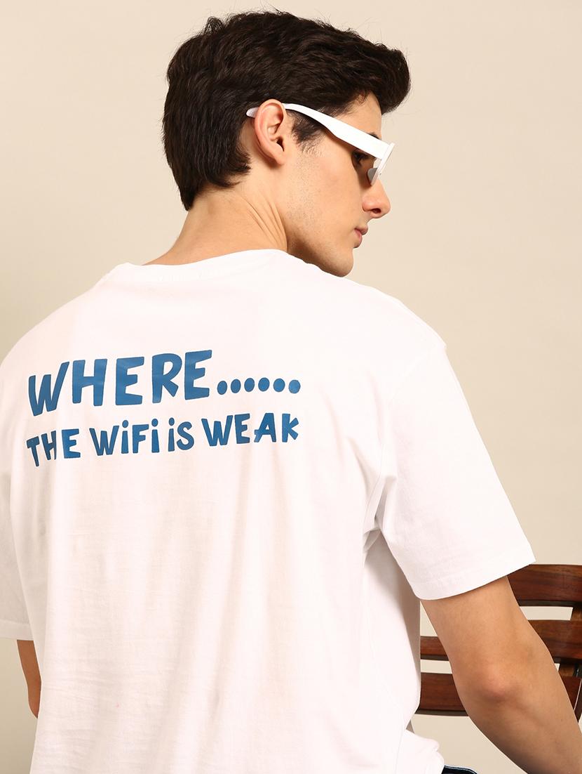 white crew neck back print t-shirt - 20477862 - Standard Image - 2
