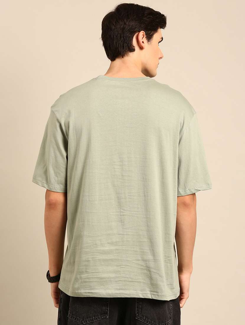 neo mint crew neck chest print t-shirt - 20477905 -  Standard Image - 2