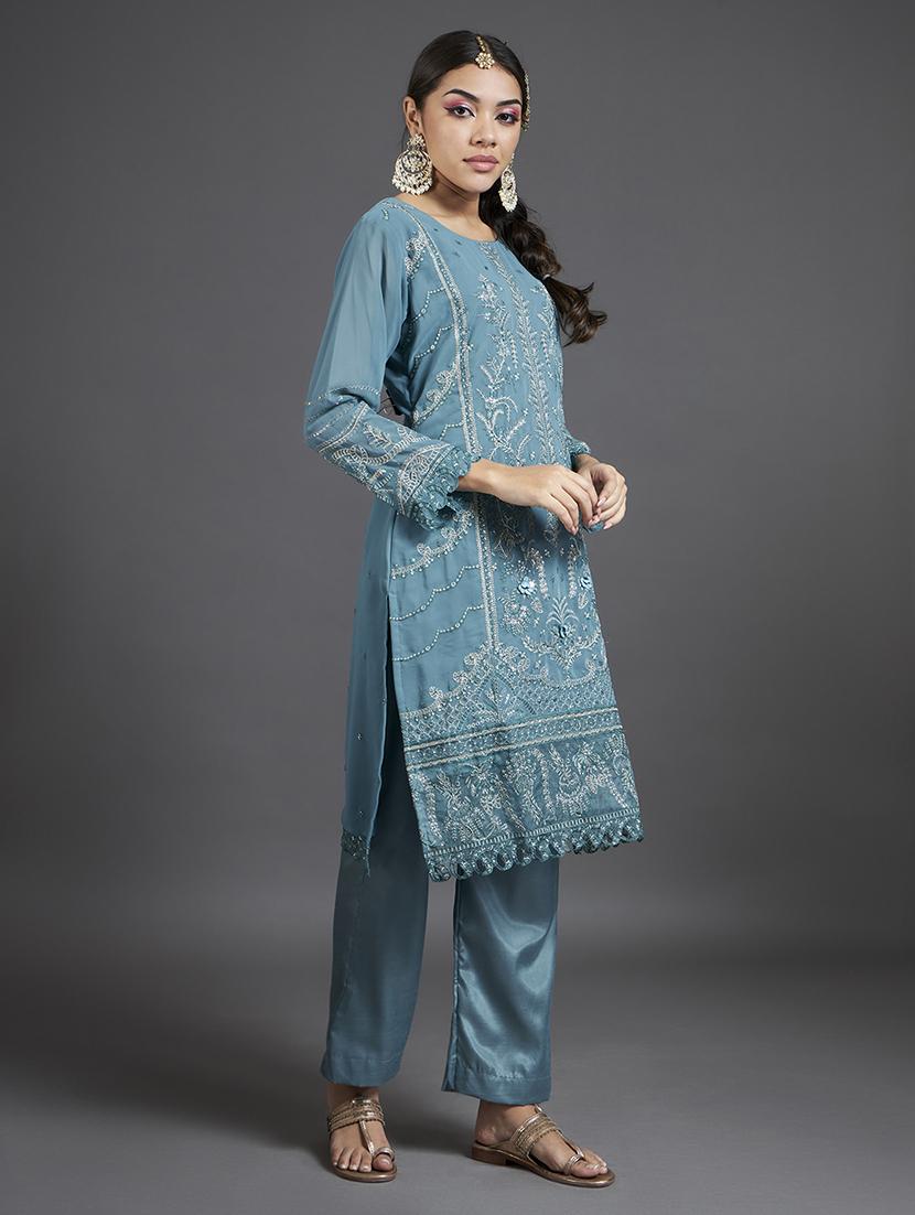 women embroidered unstitched suit set - 20478106 - Standard Image - 2