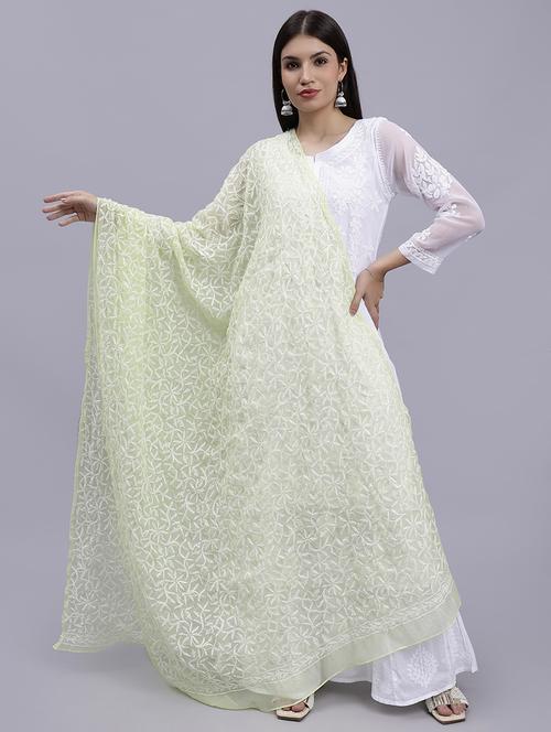 women green embroidered dupatta - 20478465 -  Standard Image - 0