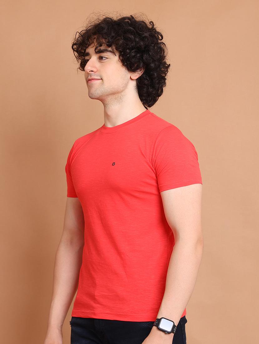 men round neck solid regular t-shirt - 20478531 - Standard Image - 2