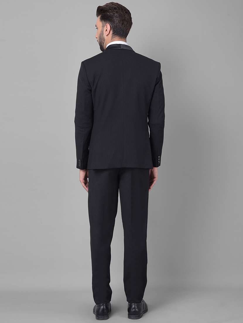 Men Black Polyester Blend Tuxedos Suit - 20478877 -  Standard Image - 2