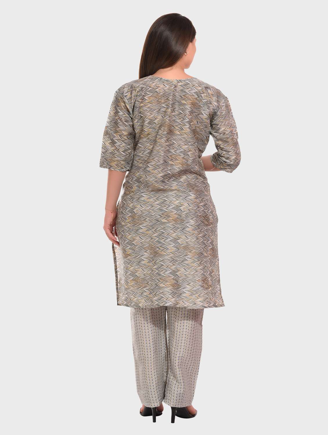 women multi color round neck kurta pant set - 20478889 -  Standard Image - 2