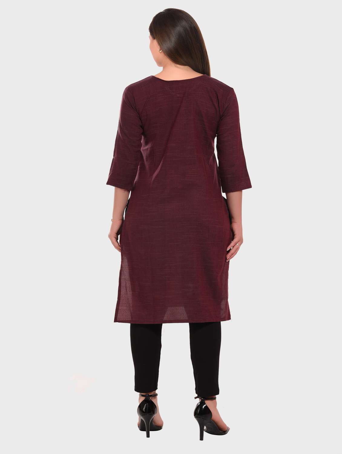 women embroidered straight kurta - 20479159 -  Standard Image - 2