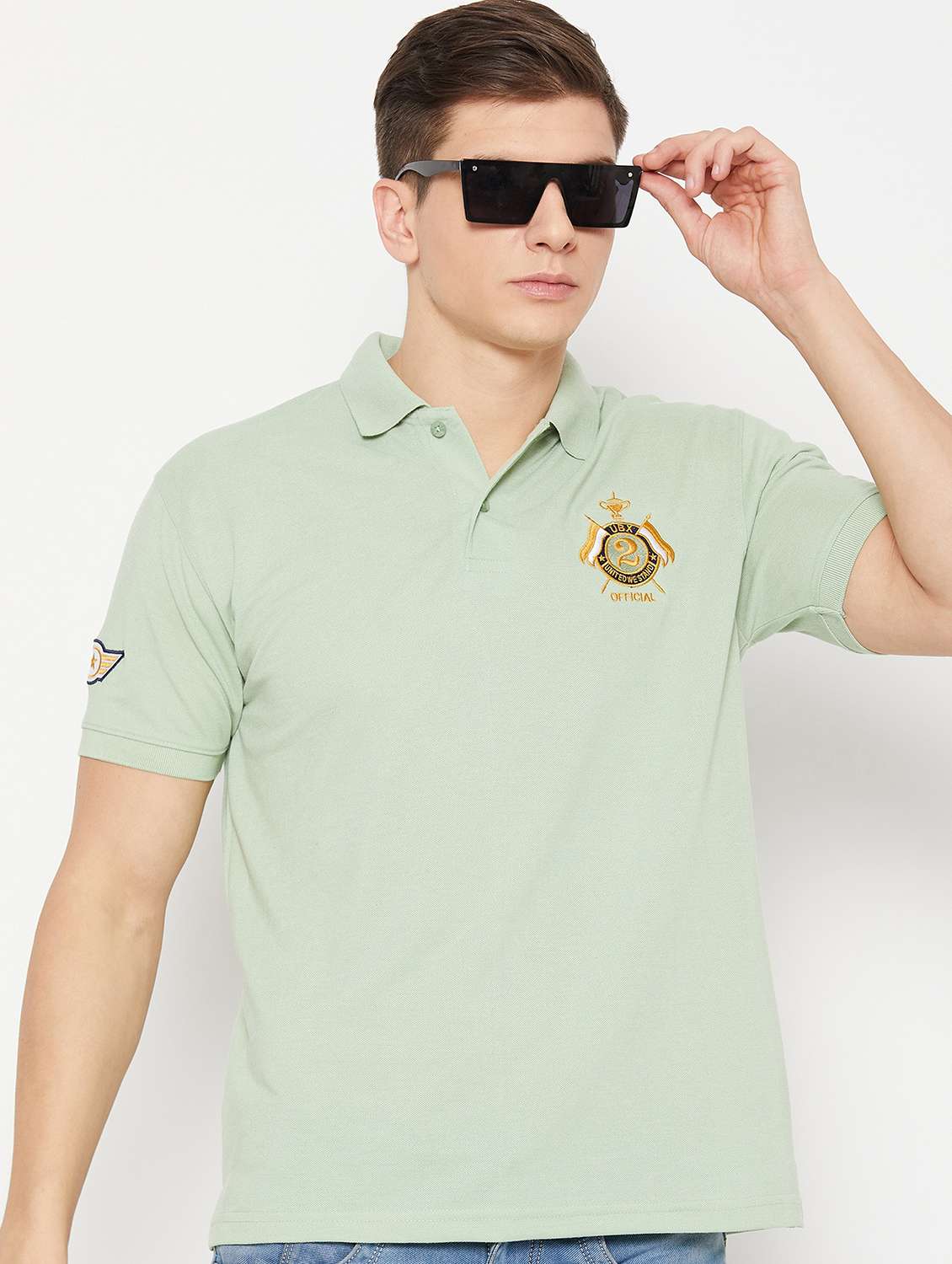 neo mint solid polo t-shirt