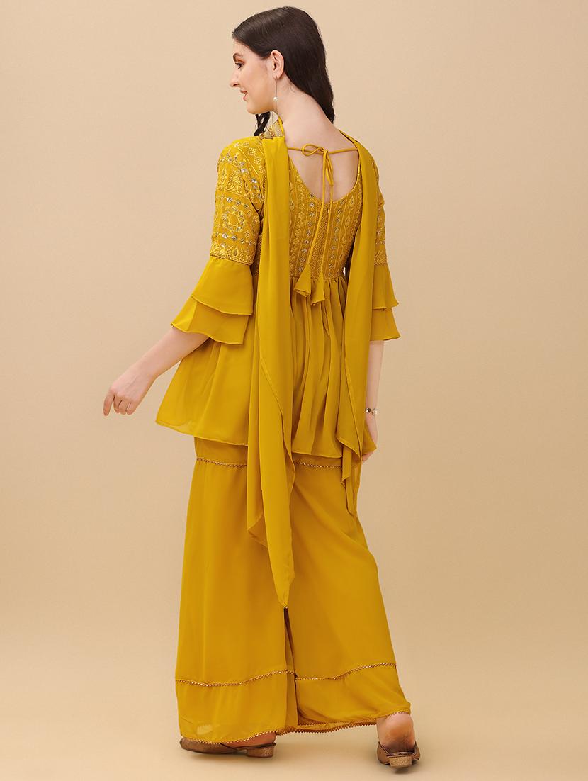 women kurta sharara set with dupatta - 20484565 - Standard Image - 2