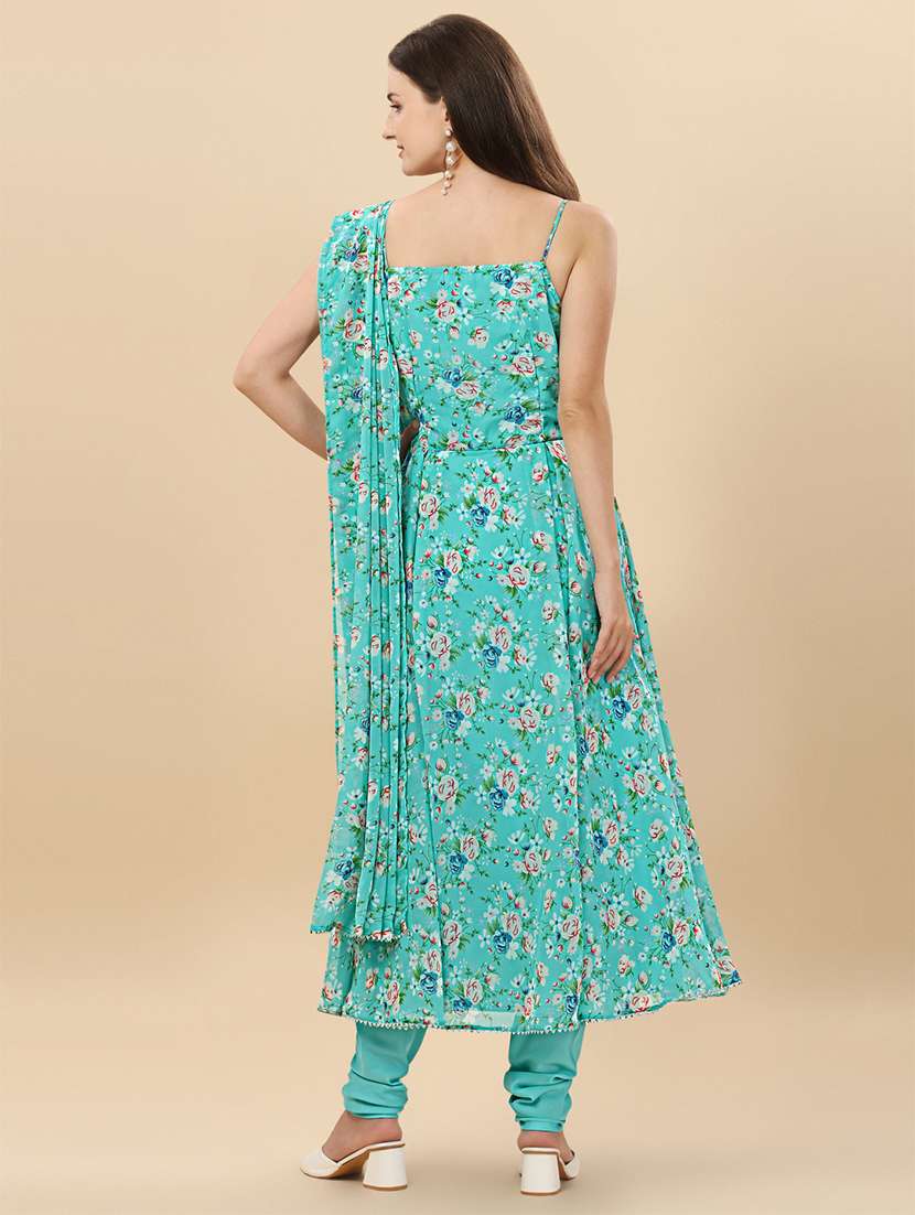 women floral printed kurta churidaar set with dupatta - 20484590 -  Standard Image - 2