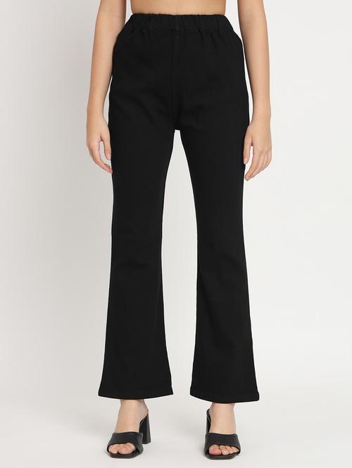 women solid black denim jeggings - 20484650 -  Standard Image - 0