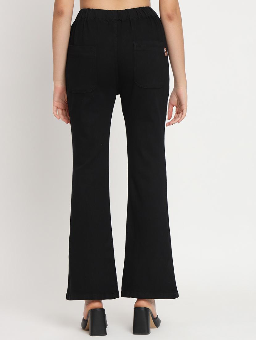 women solid black denim jeggings - 20484650 - Standard Image - 2