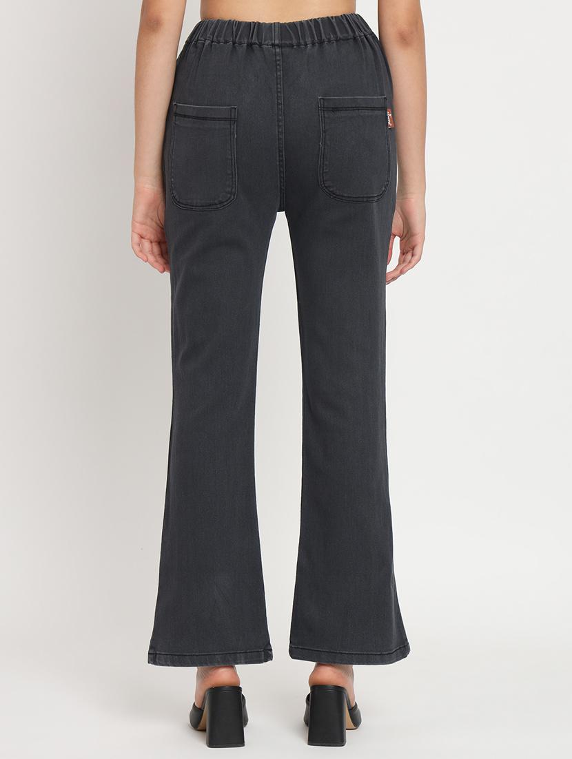 women solid charcoal denim jeggings - 20484654 - Standard Image - 2