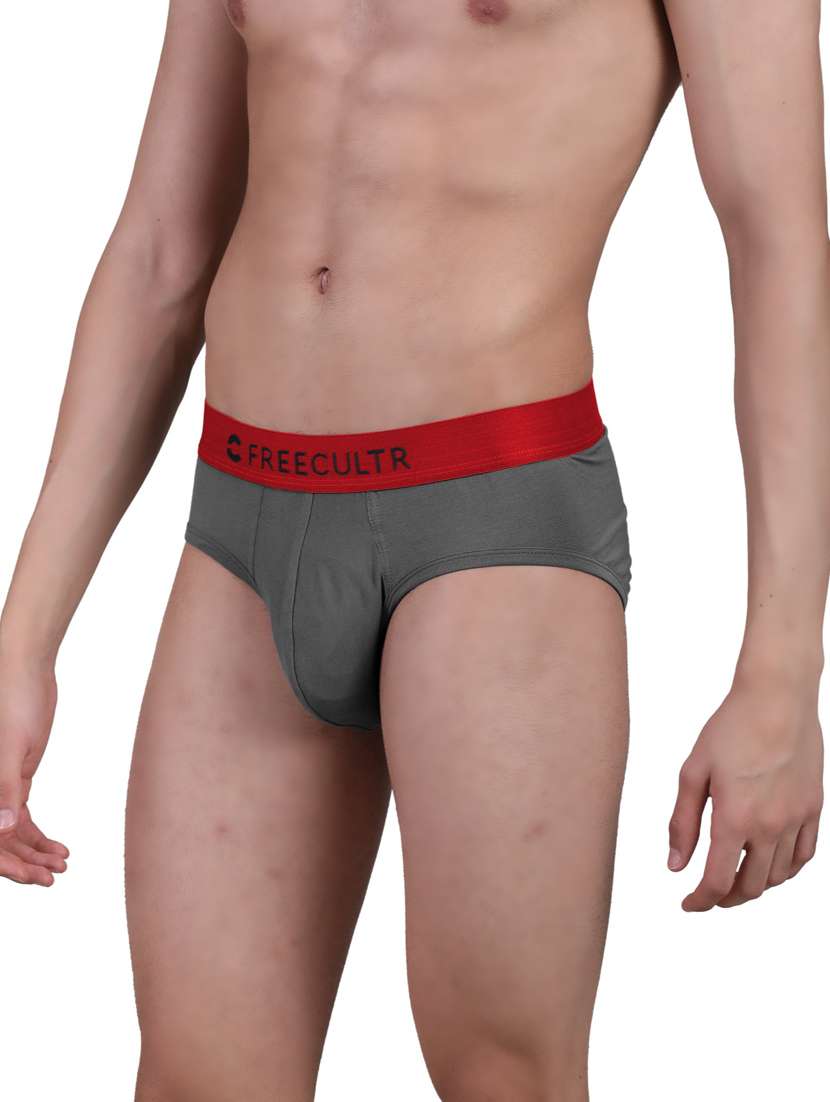 men grey set of 2 solid micro modal hipster briefs - 20484773 -  Standard Image - 2