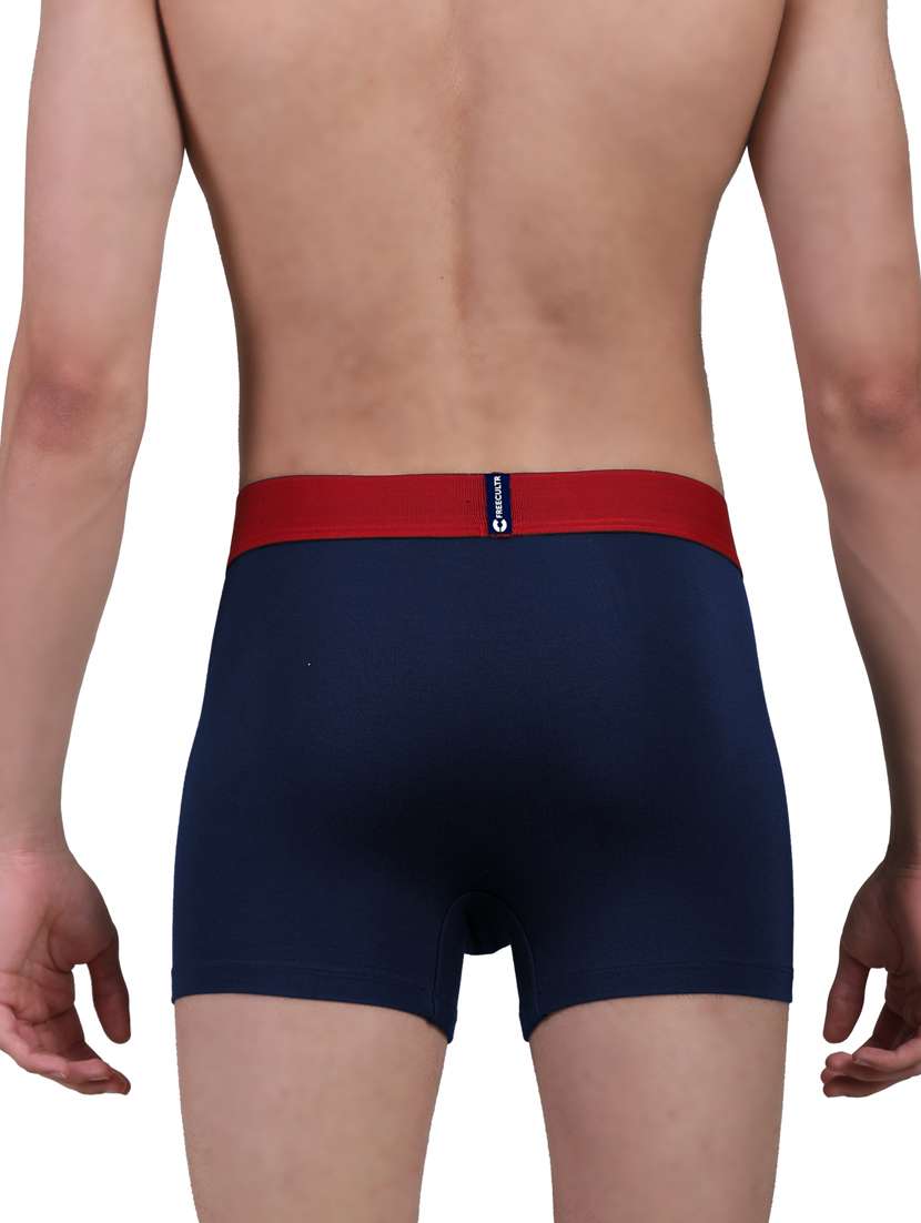 men navy blue solid micro modal trunk briefs - 20484799 -  Standard Image - 2