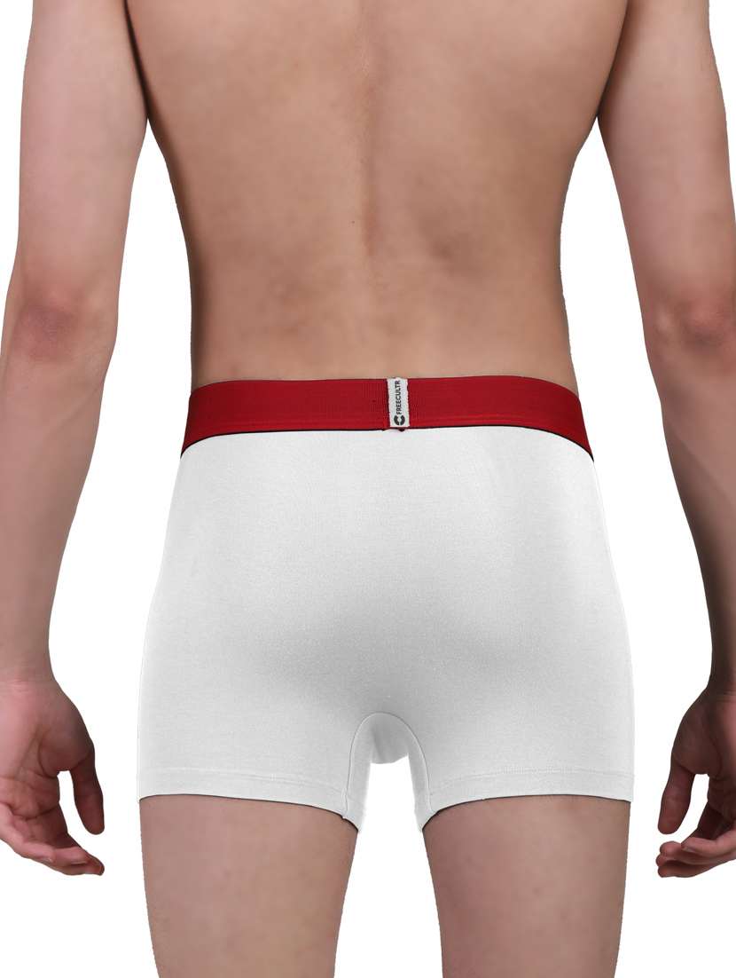 men white solid micro modal trunk briefs - 20484801 -  Standard Image - 2