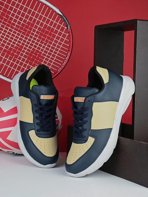 men beige lace up sneaker - 20484836 -  Standard Image - 0