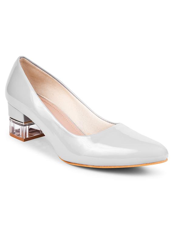 women solid silver slip on pumps - 20485126 -  Zoom Image - 0