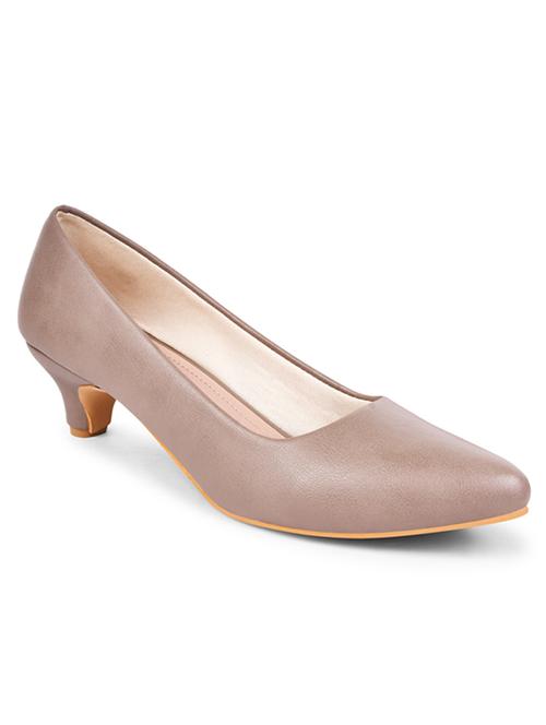 women solid nude slip on pumps - 20485128 -  Standard Image - 0