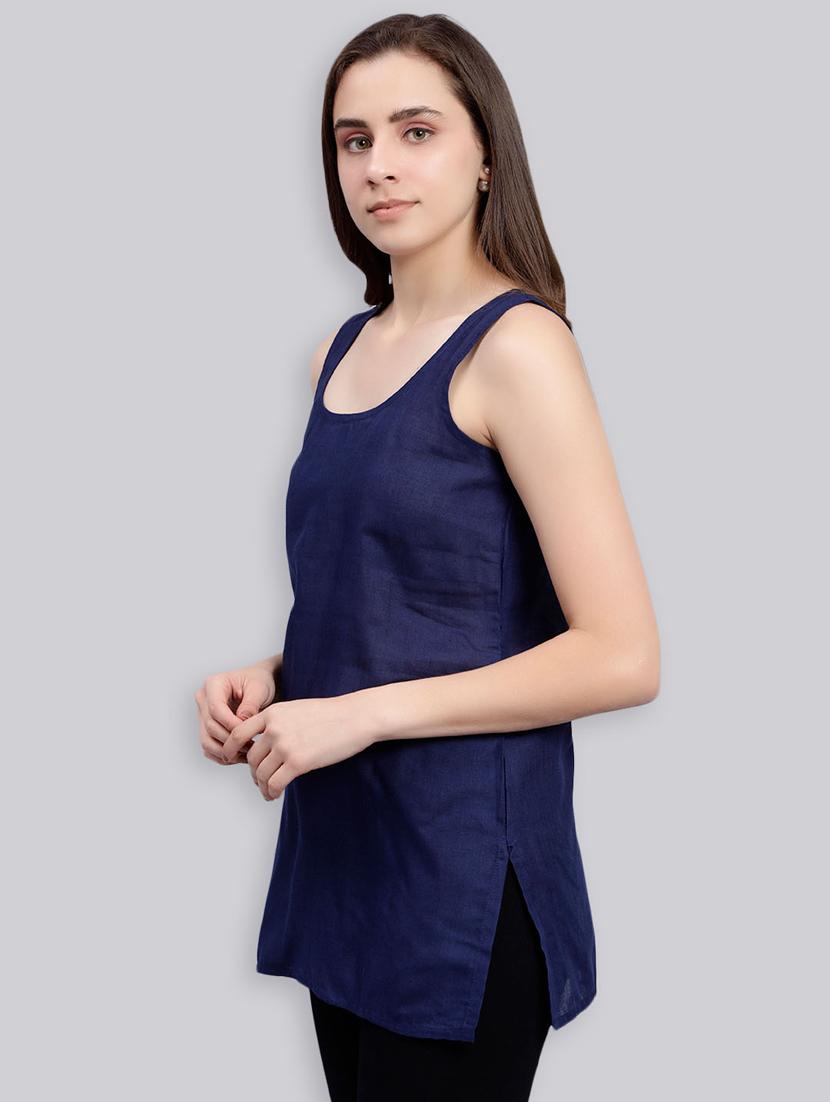 women set of 2 black & navy blue camisole - 20485643 - Standard Image - 2