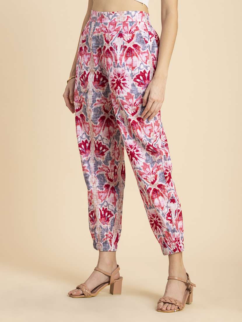 women printed high rise jogger  - 20485660 -  Standard Image - 2