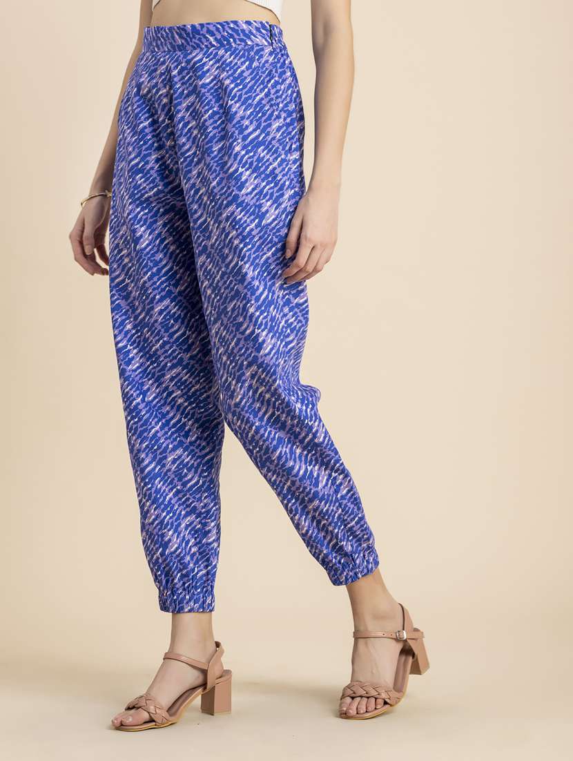 women printed high rise jogger - 20485663 -  Standard Image - 2