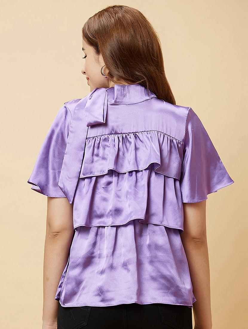 purple solid regular top - 20485873 - Standard Image - 2