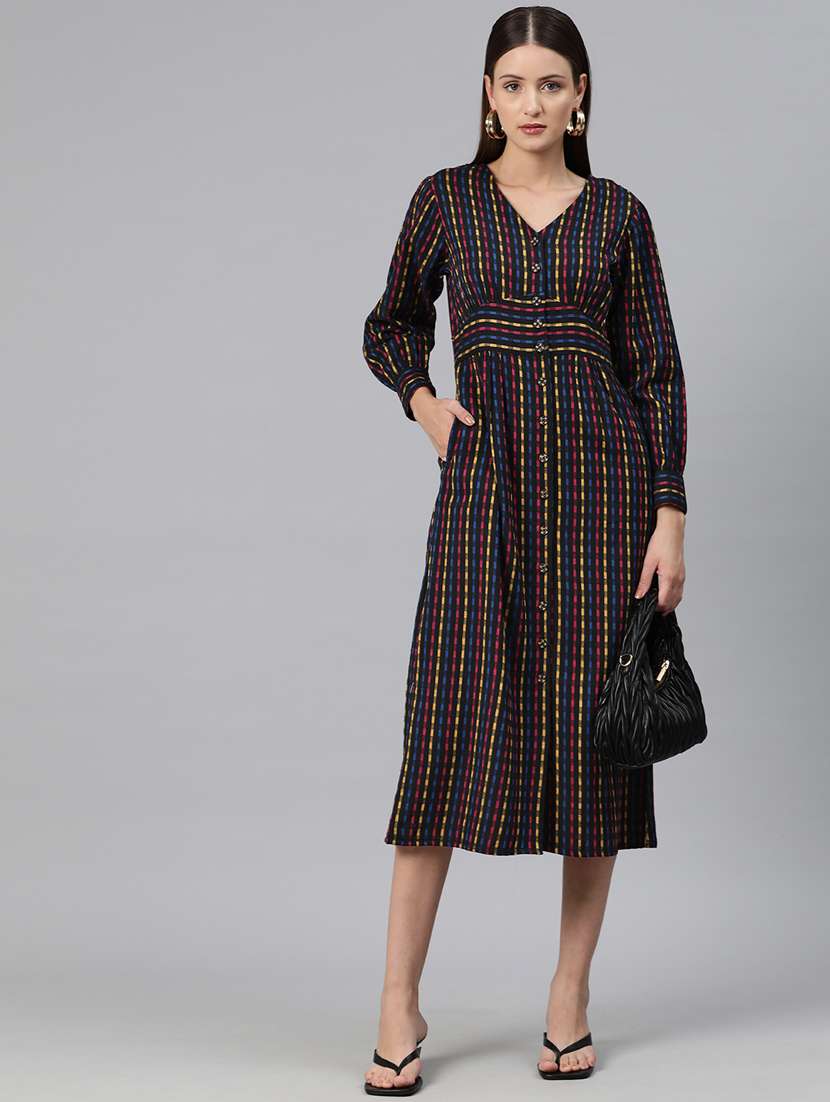 black stripes empire line dress - 20486525 -  Zoom Image - 0