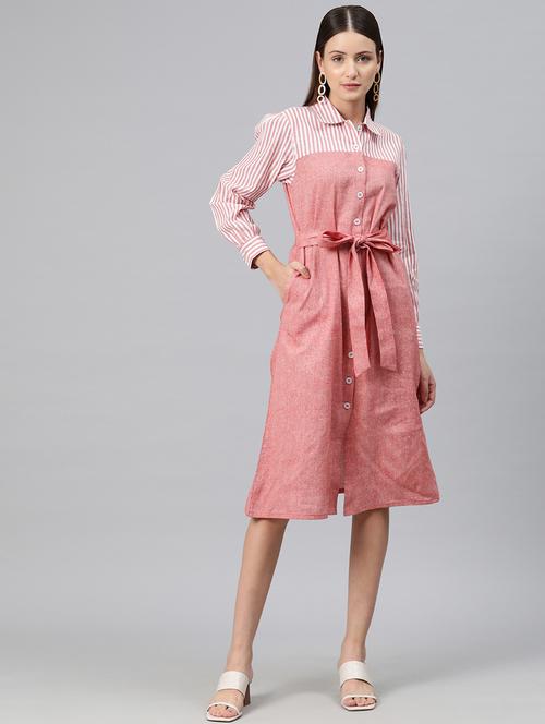 red stripes shirt dress - 20486532 -  Standard Image - 0