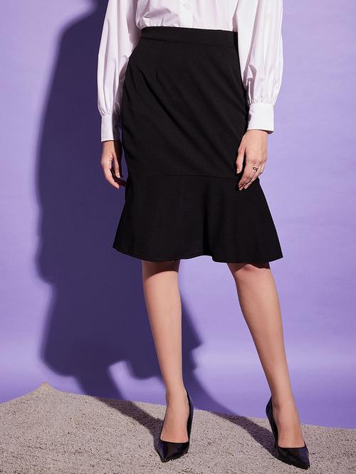 women black side slit skirt - 20487154 - Standard Image - 0