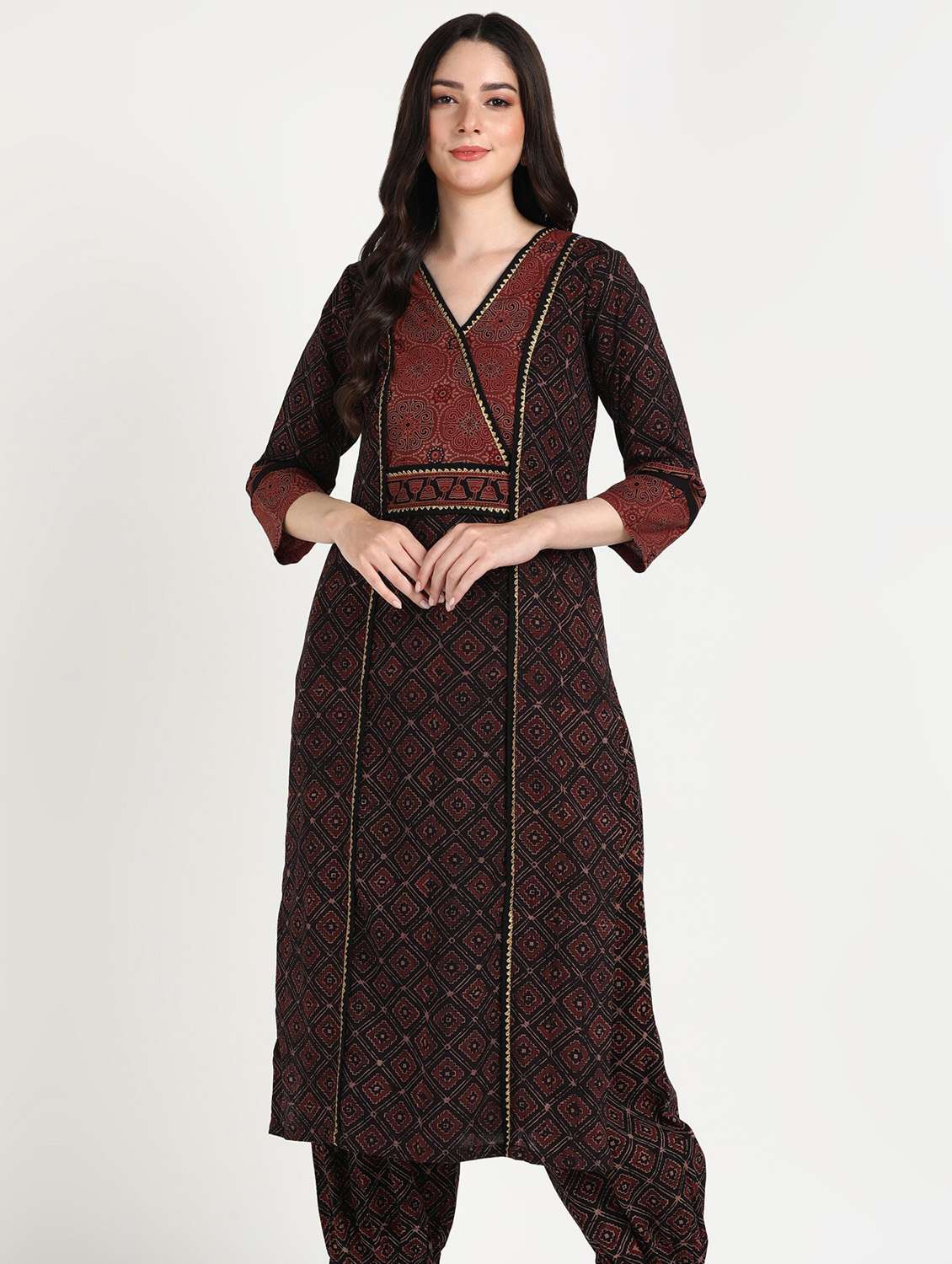 women block printed a-line kurta - 20487408 - Zoom Image - 0