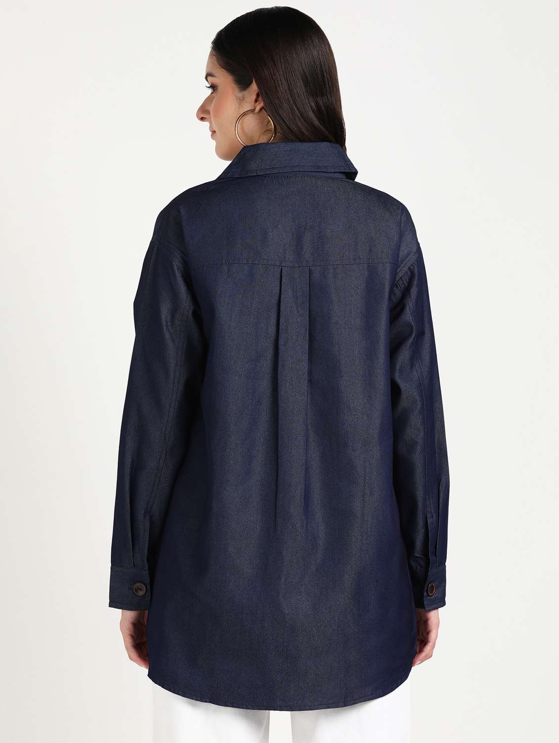 navy blue boxy shirt - 20487642 -  Standard Image - 2