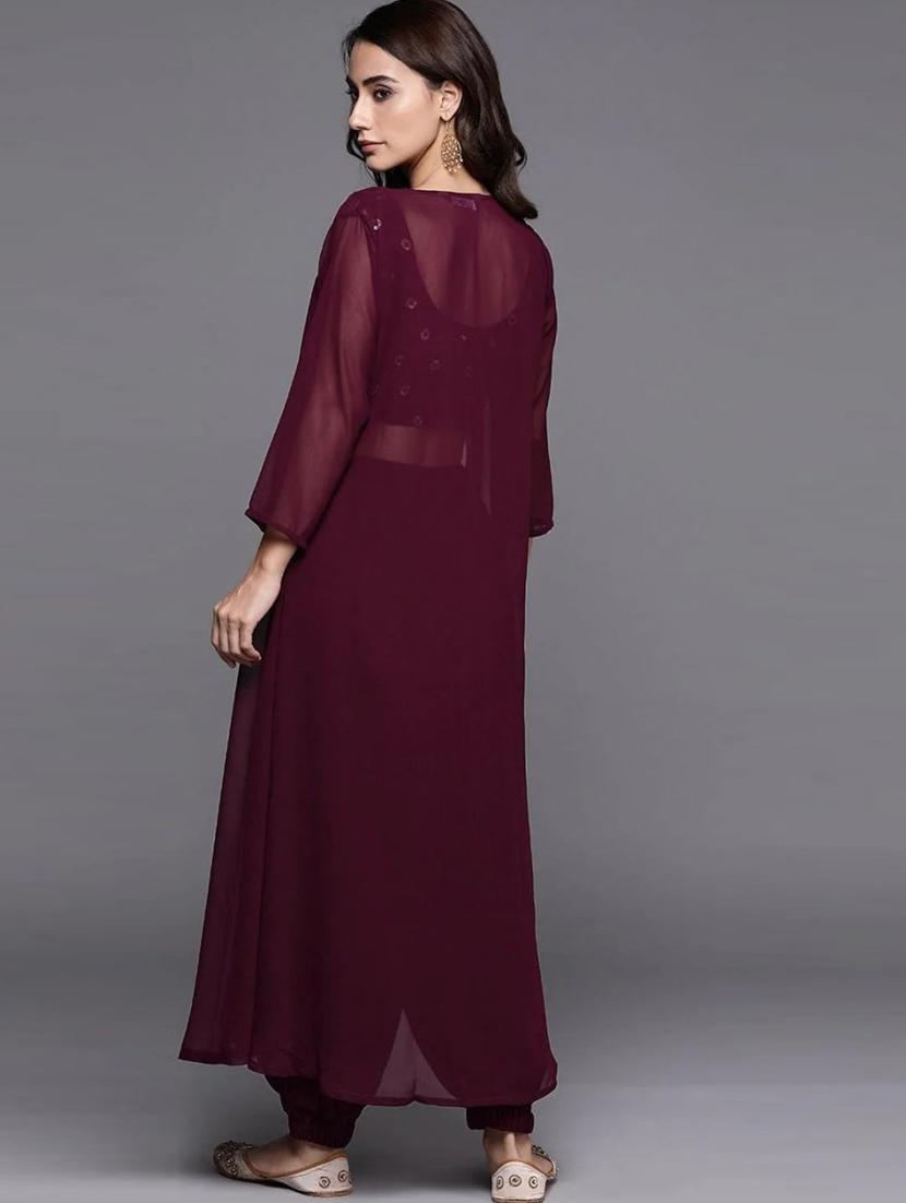 burgundy solid with work fusion set - 20487792 - Standard Image - 2
