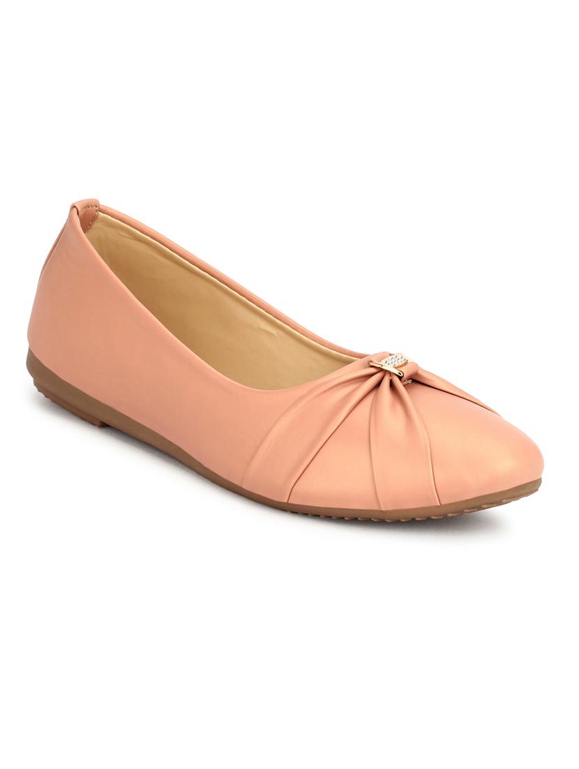 women solid nude slip on ballerina - 20487920 - Zoom Image - 0