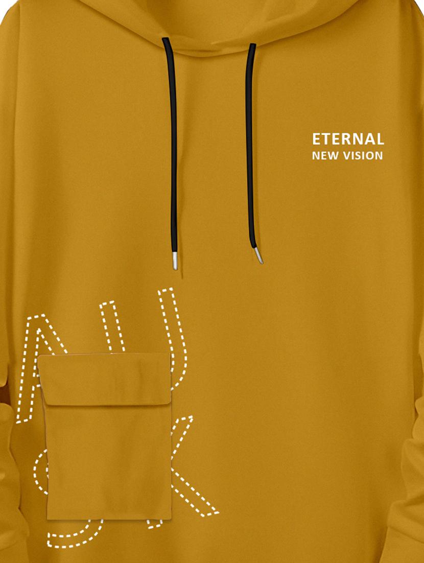 men placement print hooded sweatshirt - 20488507 - Standard Image - 2