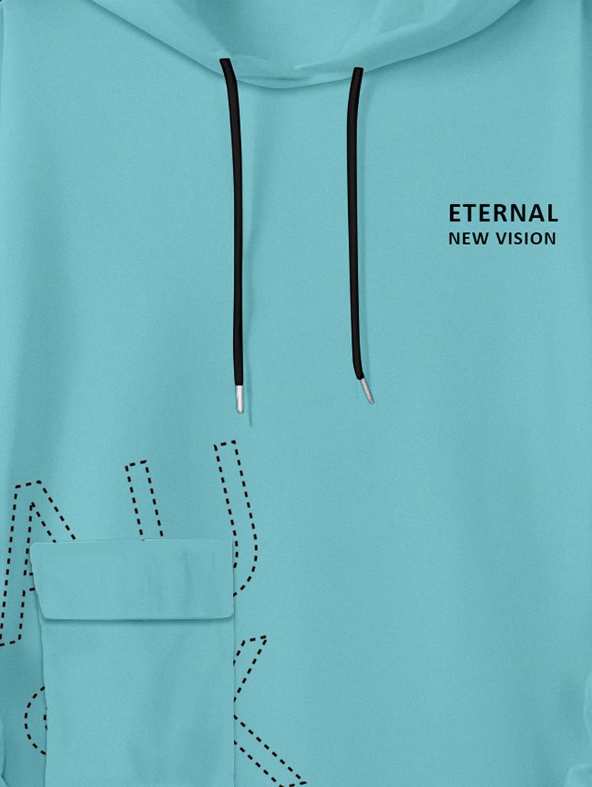 men placement print hooded sweatshirt - 20488509 - Standard Image - 2