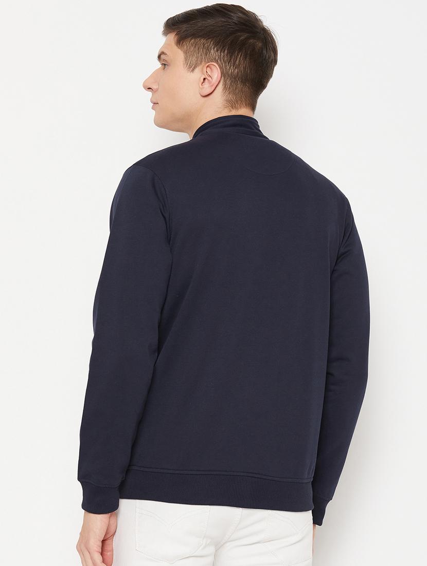 navy blue placement print regular sweatshirt - 20488540 - Standard Image - 2